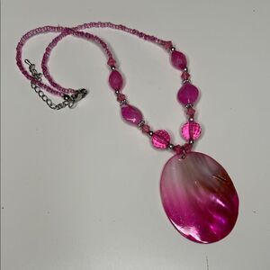 Elegant Pink Beaded Necklace